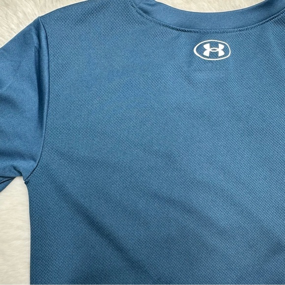 Under Armour T-Shirt Blue/Black/Green Size 6 - Picture 15 of 16